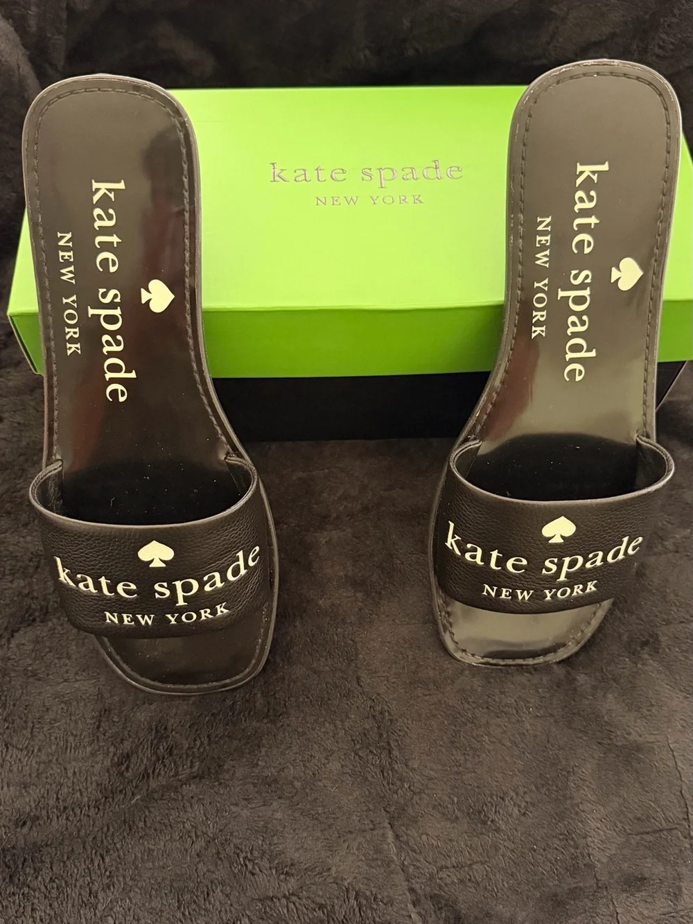 Kate Spade New York Black Logo Slide Sandals - Picture 4 of 5